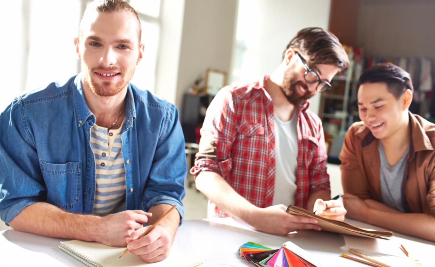 Modern business workspace showcasing collaborative financial planning environment